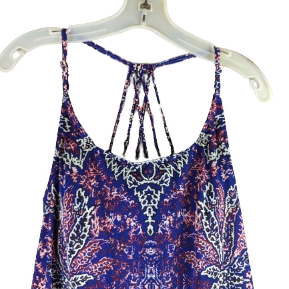 ATHLETA Mini Dress Multicolor Halter Back Strappy Adjustable Stretch Size M - Picture 3 of 9
